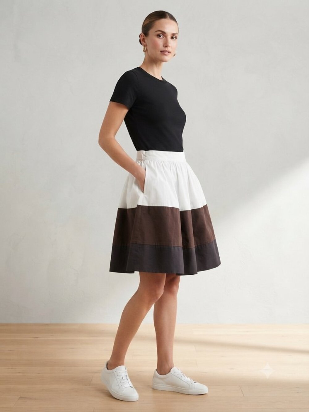 NWT Kate Spade Colorblock Coreen Pleated Skirt Size 8